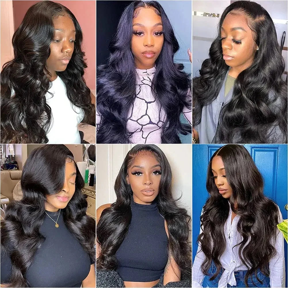 180% 13X6 Lace Frontal Body Wave Wig Transparent Indian Perruques For Women 13X4 Lace Frontal Wig Human Hair Pre Plucked Wig