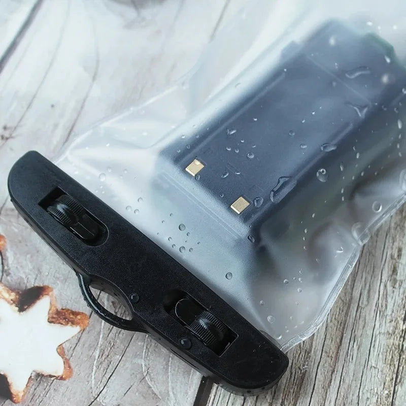 New Quansheng UVK5(8) IP67 Waterproof Bag Case Pouch for Motorola Baofeng UV-5R BF-888S Walkie Talkie Rainproof Bag Mobile Phone