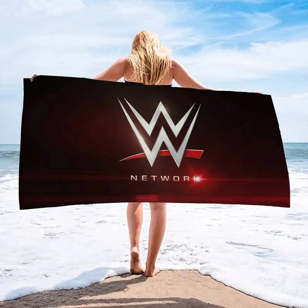 W-WWE Wrestling Star Big Microfiber Beach Towels Quick Dry Towel Sand Beach Towels Pool Towel for Travel Swim Pool Yoga