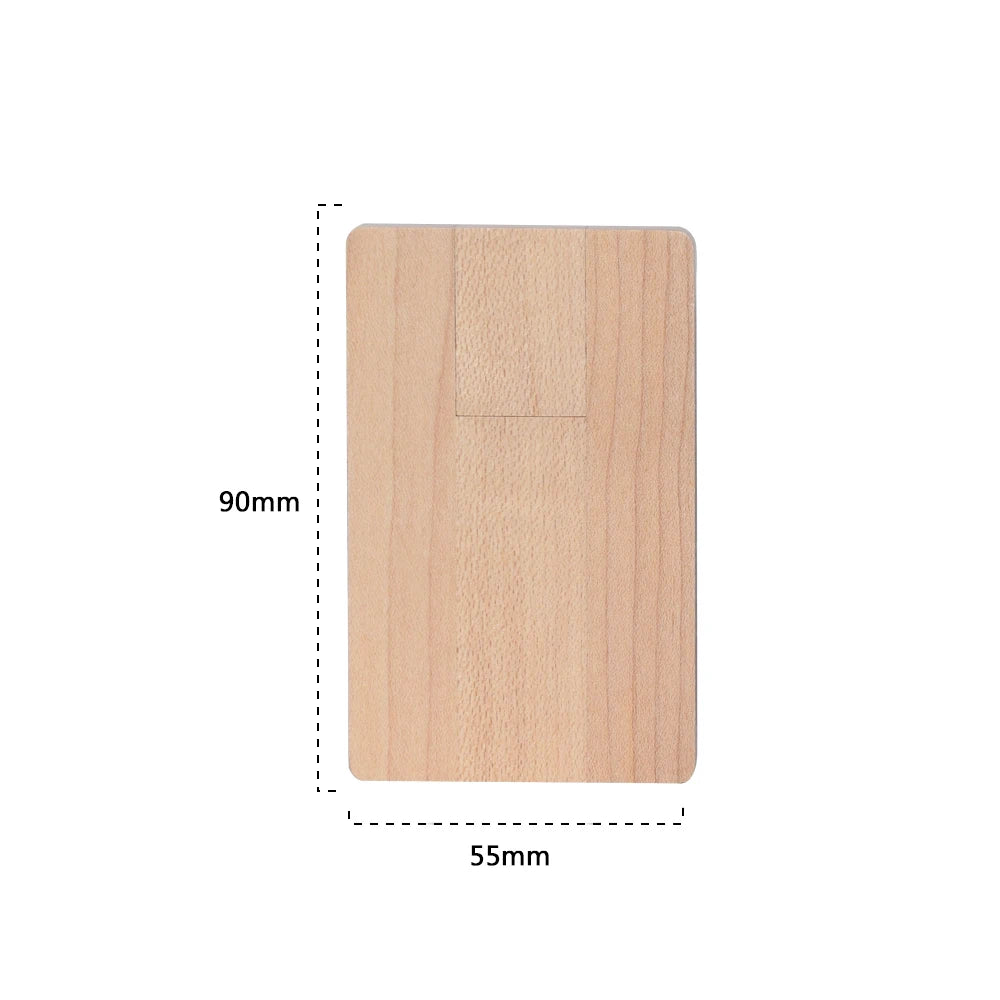 Bamboo & Walnut Wood Card Model Pendrive Usb Flash Drive Memory Stick Usb 2.0 4GB 8GB 16G 32GB 64GB Photography Gift