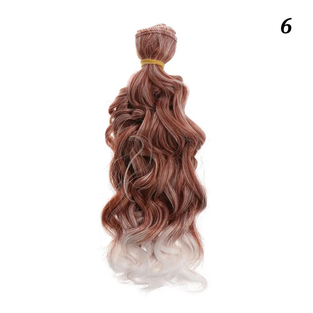 15*100cm Fashion Mini Tresses Doll Hair 1/6 1/4 1/3  High-Temperature Curly Wigs Screw Periwig Toy Toupee Kids Gifts Accessories
