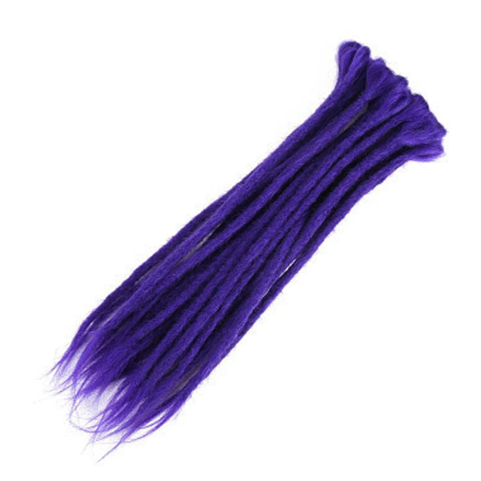 Synthetic Handmade Dreadlocks Hair Extensions Natural Braiding Hair For Black Women Crochet Hair Ombre Colored Crochet Braids