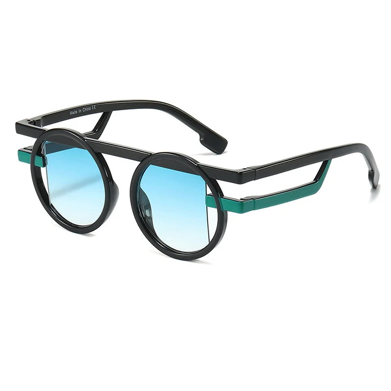 Retro Punk Style Small round Sunglasses UV400 Gradient Shades Unisex Fashion Sun Glasses for Men And Women
