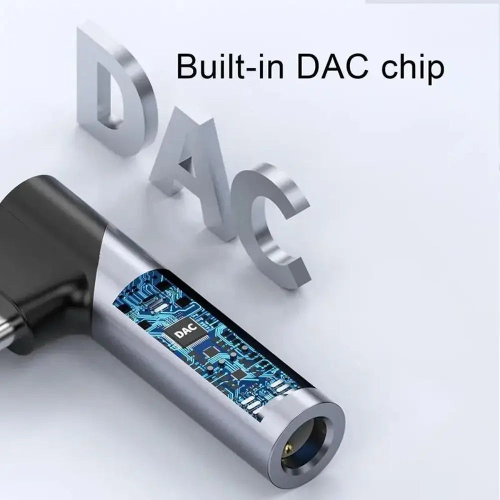 Type-C To 3.5mm Headphone Adapter Usb C Audio Earphone Adapter Right Angle HIFI Wired Headset Type C Converter