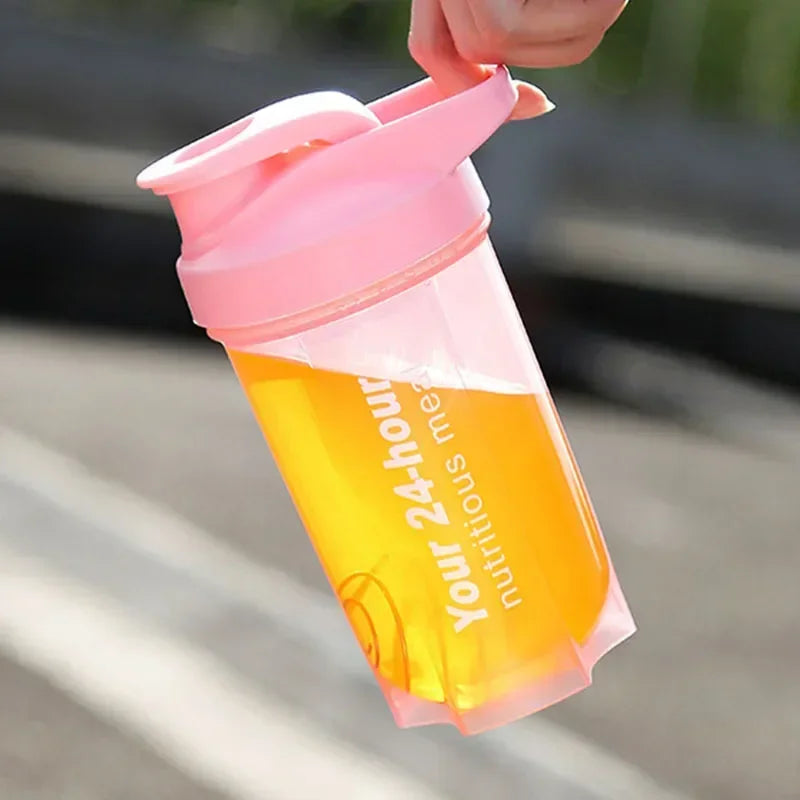 1PC 500ml Protein Powder Shaking Cup Portable Sport Shaker Bottle Fitness Gym Shaker Whey Protein Powder Mixing Bottle