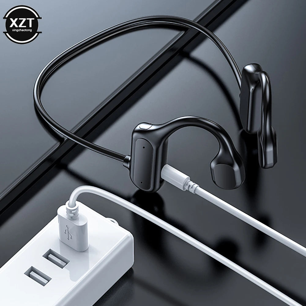 Waterproof BL09 Bluetooth 5.0 Wireless Headset Sports Stereo headphone Bone Conduction Audio Equipment Outdoor with Microphone