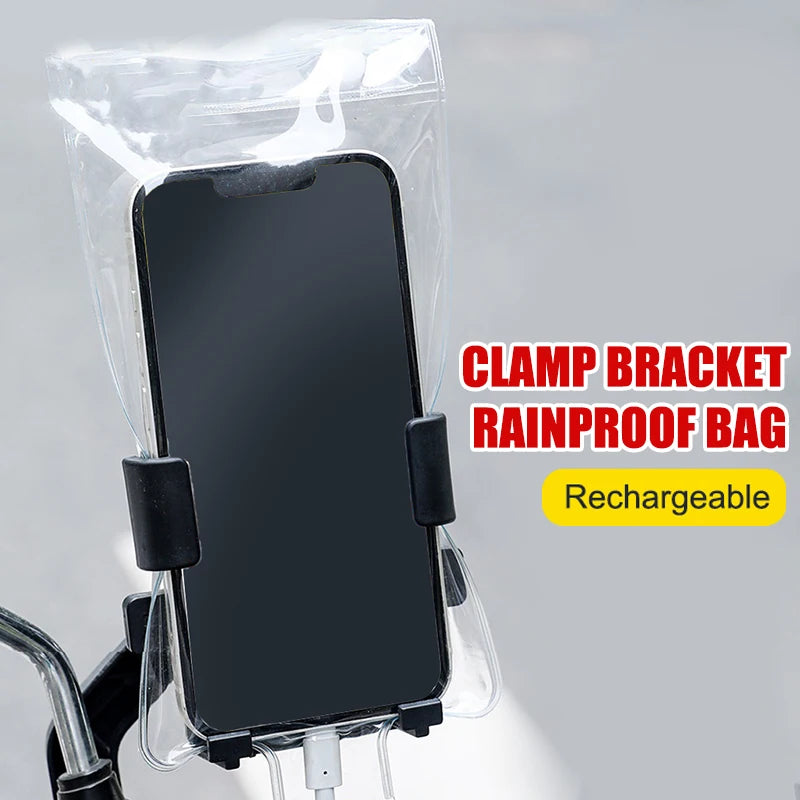 5PCS Waterproof Phone Cover Clear Case for Rider Motocycle Ridding Rainproof Phone Pouch Dry Bag Touchable Screen for Charge