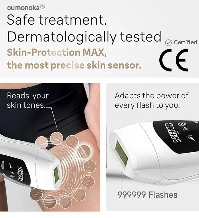IPL Hair Removal Device 999999 Flashes Painless Laser Epilator for Women Permanent Hair Removal Home Use Body Bikini Face