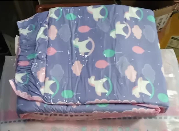Adult Baby Diaper ABDL Diapers Brief High Absorption DDLG Cute Cartoon Pattern Cotton Soft Thick Disposable Diaper For Men Women