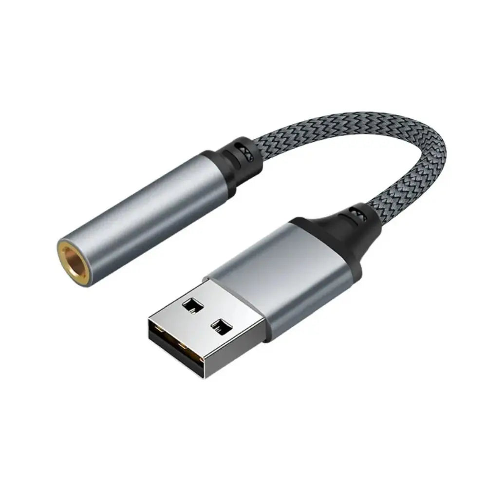 USB To 3.5mm Headphone Adapter High Fidelity HIFI Earphone Adapter Portable Audio Wired Headset Converter For Headphones/Phone