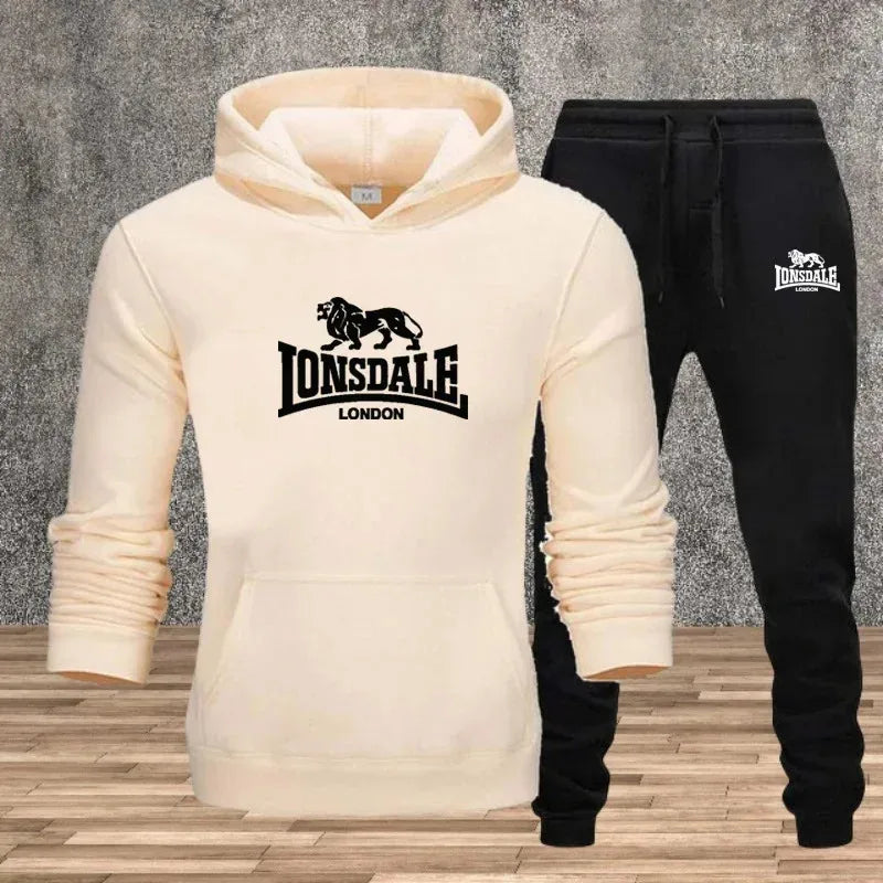 Men's Set Hooded Sweatshirts Sweatpants Autumn Winter Male Daily Casual Sports Jogger Suit 2026 Urban Fashion Hoodies Sportswear