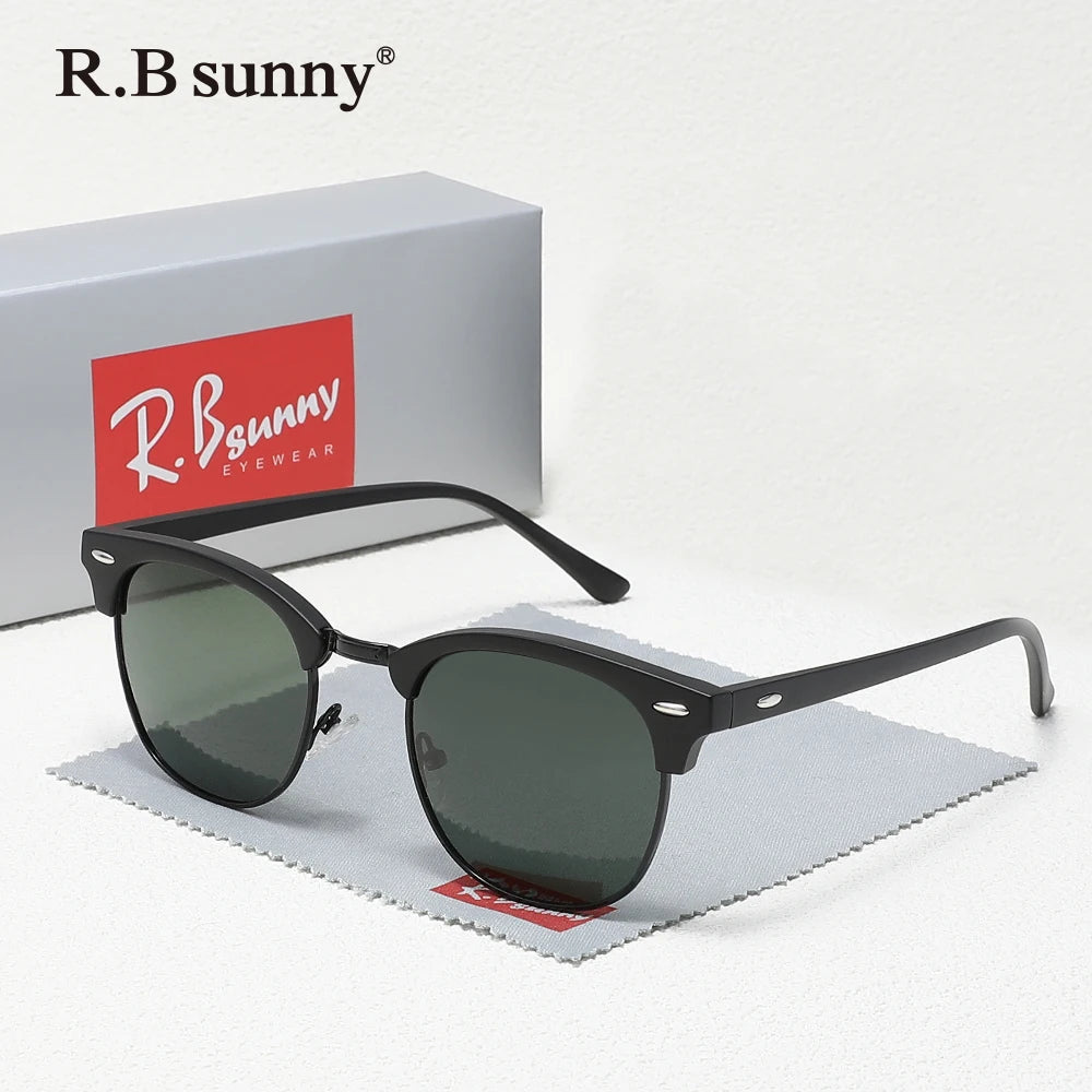 Classic Polarized Sunglasses Men Women Retro UV400 Glasses Male Popular Anti-glare Travel Driving Fashion Eyewear Frames