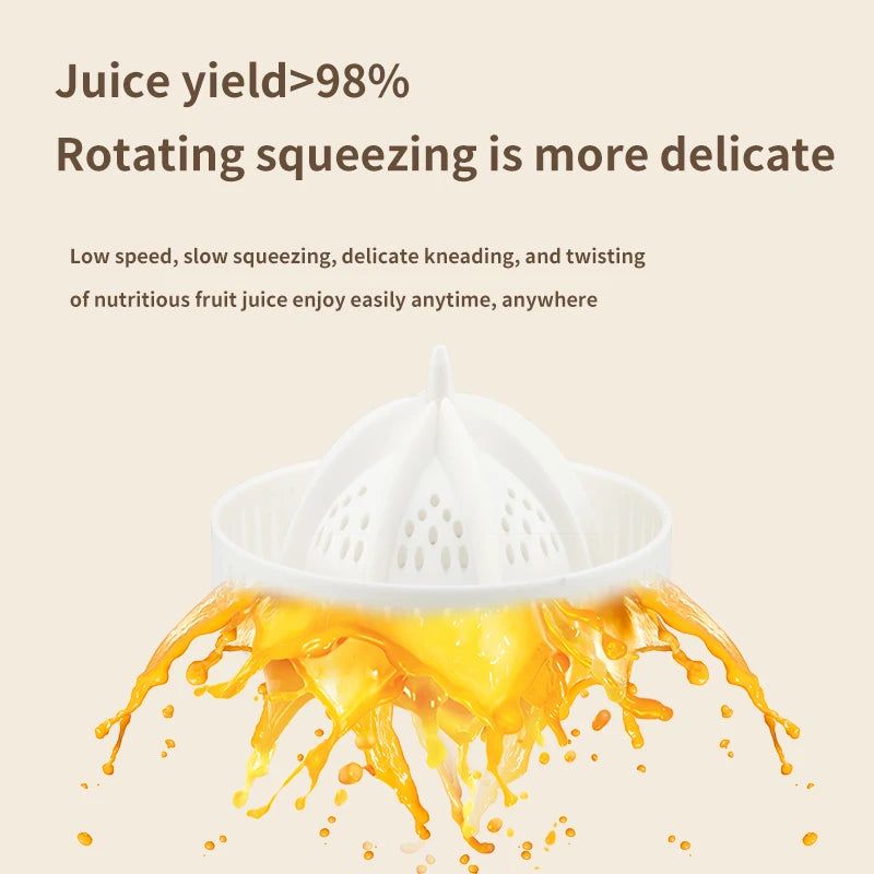 Portable Electric Juicer Household Juice Squeezer USB Rechargeable Juice Squeezer 7.4V Fruit Blender Household Kitchen Tools
