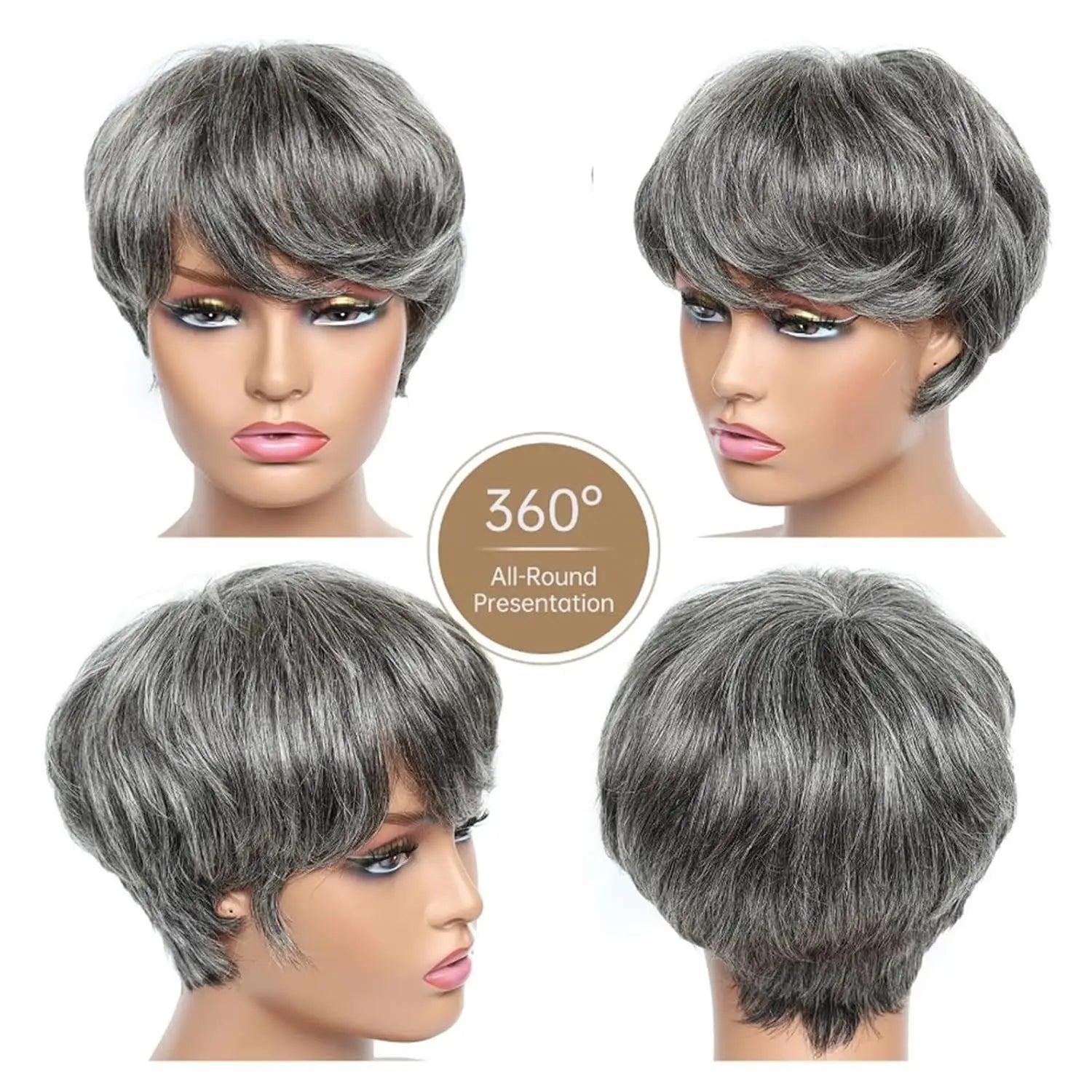 Cheap Human Hair Wigs Short Bob Pixie Cut Wig Human Hair For Women perruque cheveux humain Brazilian Colored Wig Machine Made