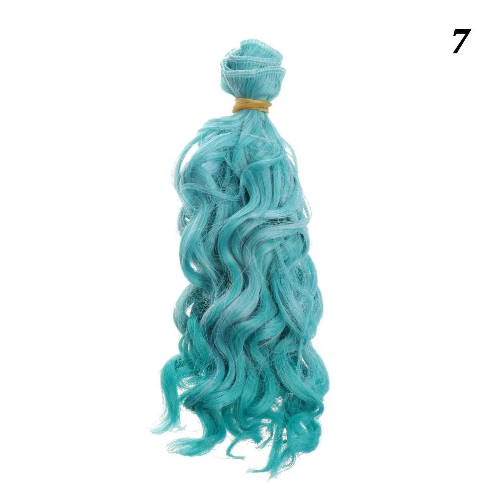 15*100cm Fashion Mini Tresses Doll Hair 1/6 1/4 1/3  High-Temperature Curly Wigs Screw Periwig Toy Toupee Kids Gifts Accessories