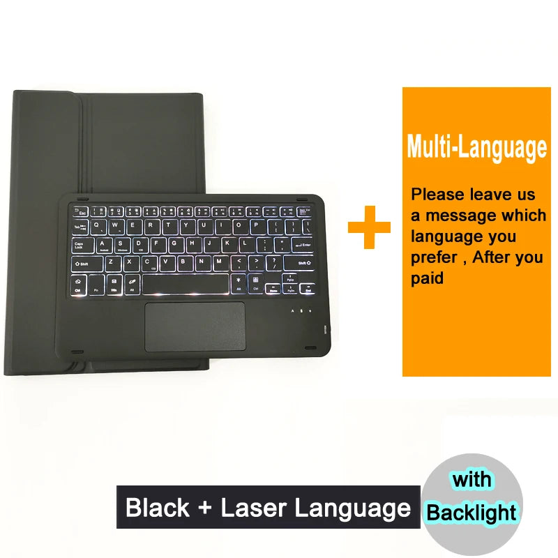 Bluetooth Keyboard Case For Honor Pad V9 GT 11.5 2025 Pad 10 Pro 11.5 inch Tablet Case Russian Arabic Hebrew Spanish Keyboard