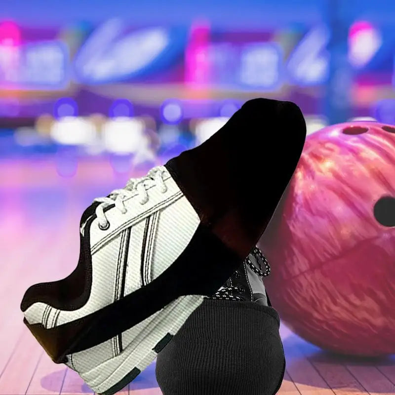 Bowling Shoe Cover Non-Woven Fabric Bowling Shoe Equipment Cover With Elastic Cord Black Bowling Shoe Equipment Slipper Cover