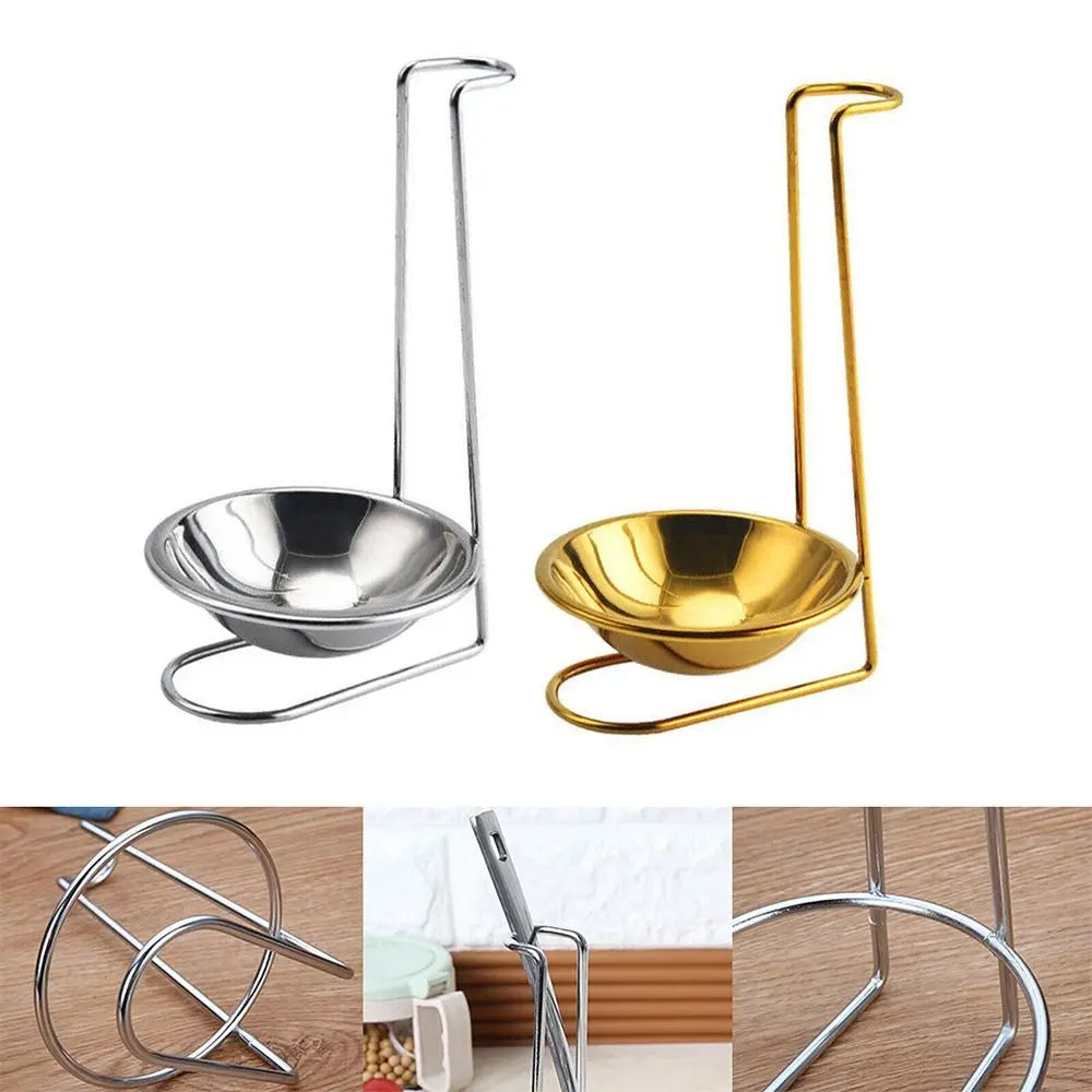 Kitchen Accessories Vertical Single/Double Ladle Spoon Utensil Rack Soup Spoon Rest Stand without plate Tableware Storage Shelf