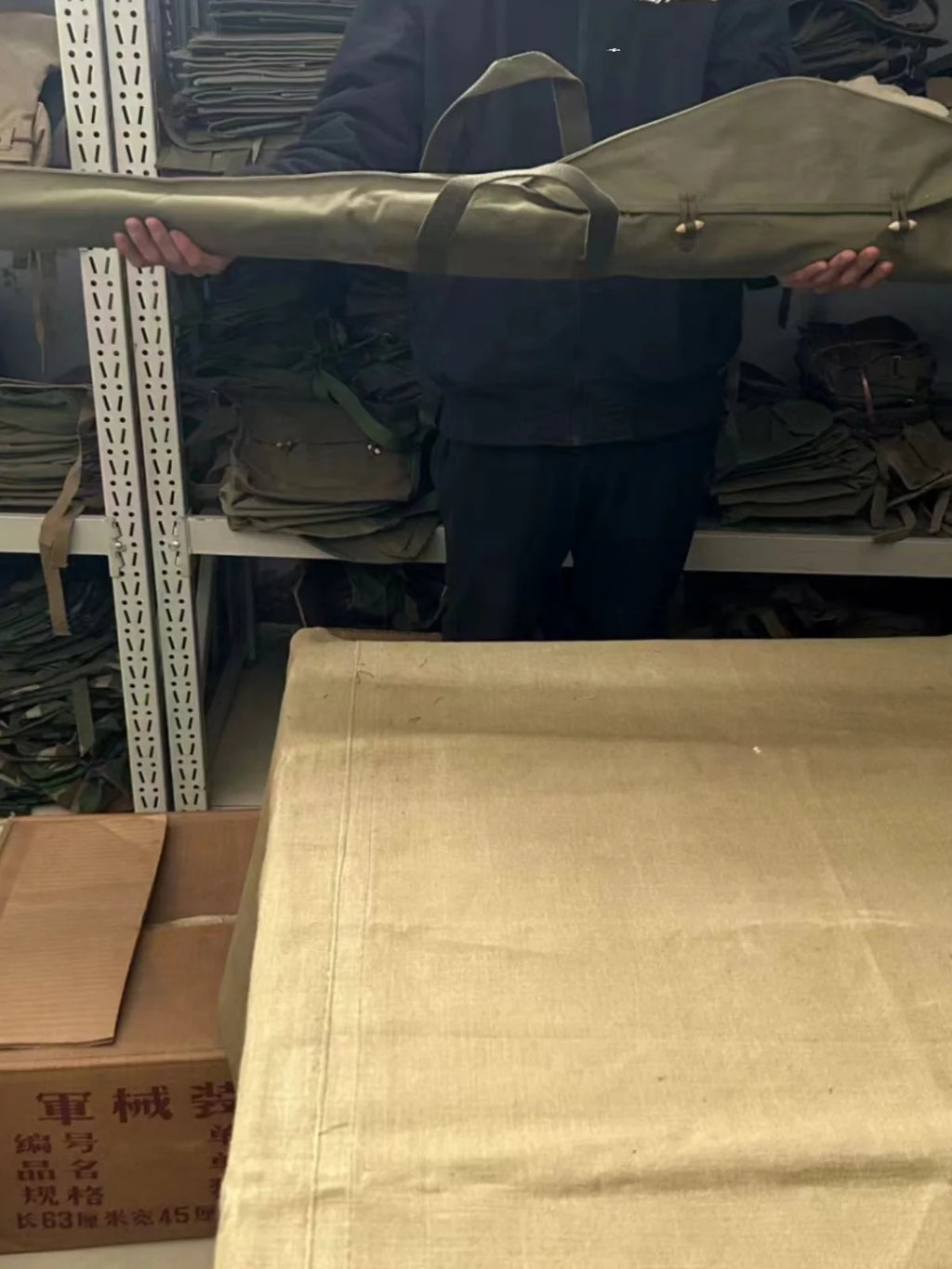 GENUINE ORIGINA SURPLUS VIETNAM WAR Era CHINESE ARMY PLA TYPE 54  Canvas Rifle Bag SKS Covers Pouch with stamp Made BAG105CM