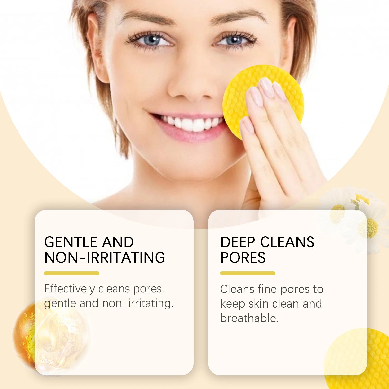Turmeric Kojic Acid Cleansing Pad Gently Exfoliates Removal Deeply Cleanses Skin Whitens And Lightens Spots Maintains FacialCare