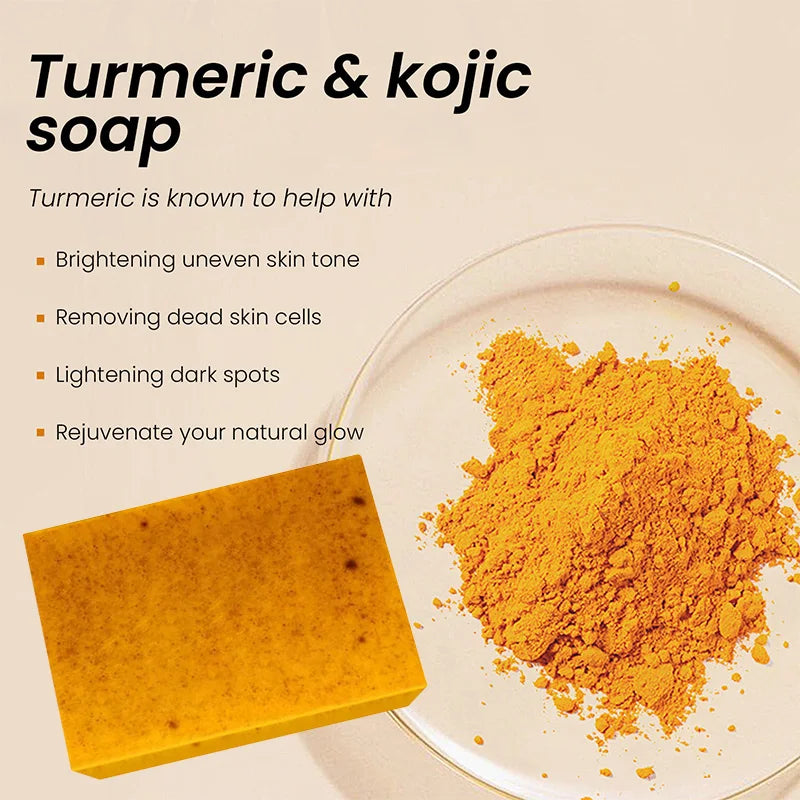 Turmeric Granular Soap Lemon Soap Kojic Acid Soap Ginger Bath Cleansing Soap Body Whitening Body Care Oil Removal Handmade Soap