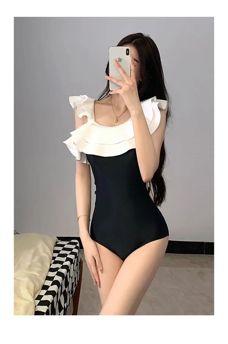 Bikini Sets Women Simple Fashion Backless Sexy Sleeveless Casual Vacation Summer Bathing College Girls Korean Style Swimsuit New