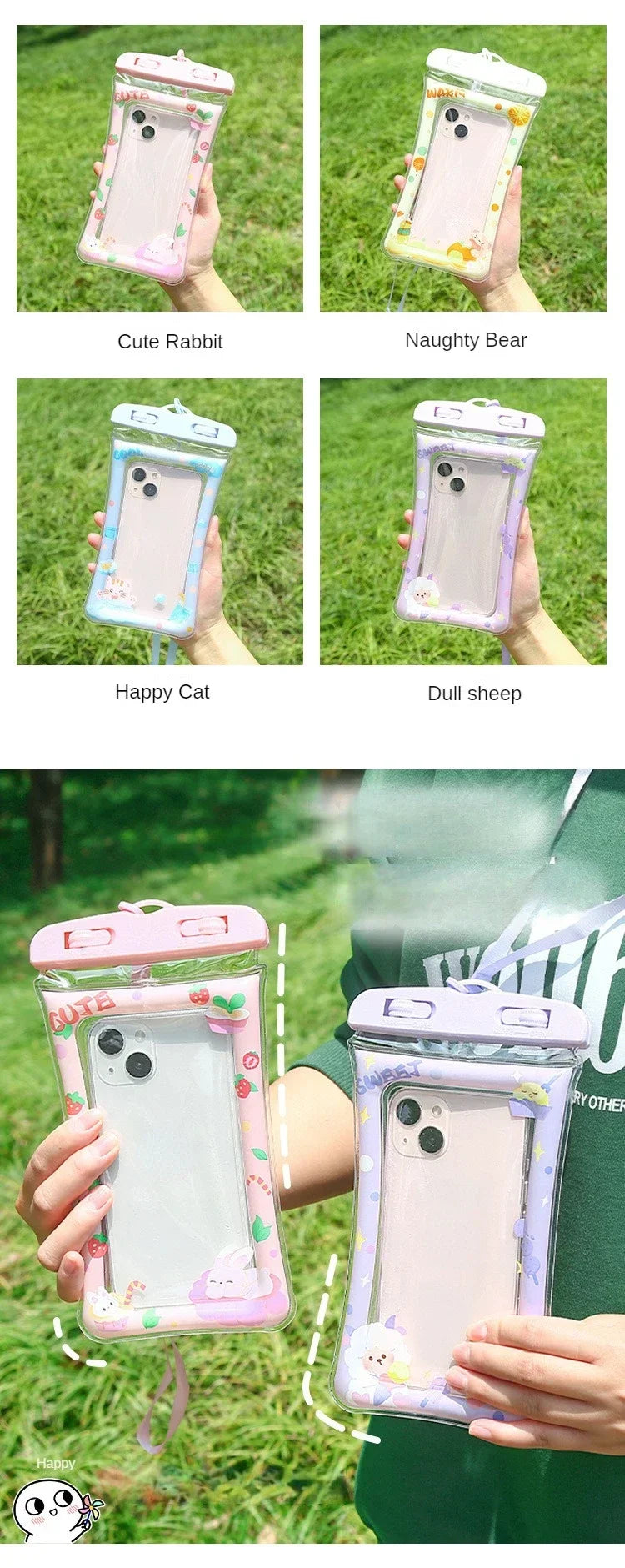 Universal Waterproof Phone Pouch with PVC Airbag Underwater - Touchscreen Case for Swim and Diving 도매 Льготы