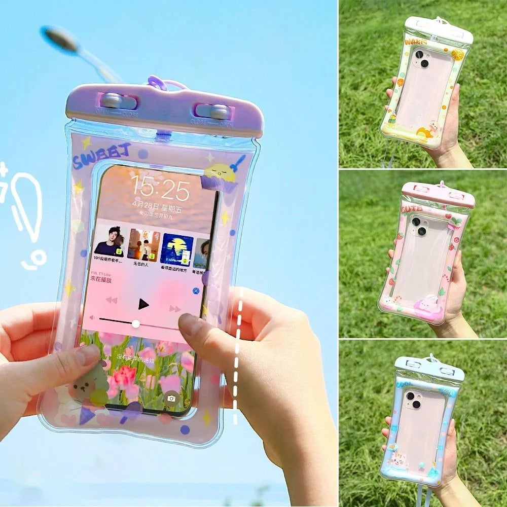 Waterproof Cartoon Phone Pouch Drift Diving Swimming Bag Underwater Dry Bag Case Cover For Phone Water Sports Beach Pool Skiing