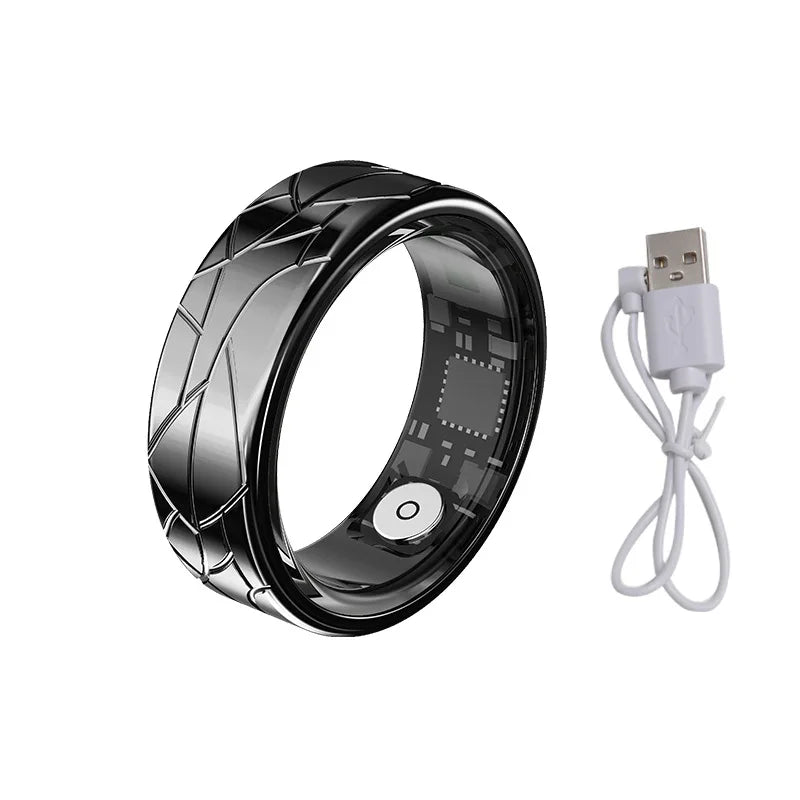 2025 Smart Ring Health and Sleep Tracker Heart Rate Blood Oxygen Monitor Brush Video 5ATM Waterproof Multi Sports Men Women Ring