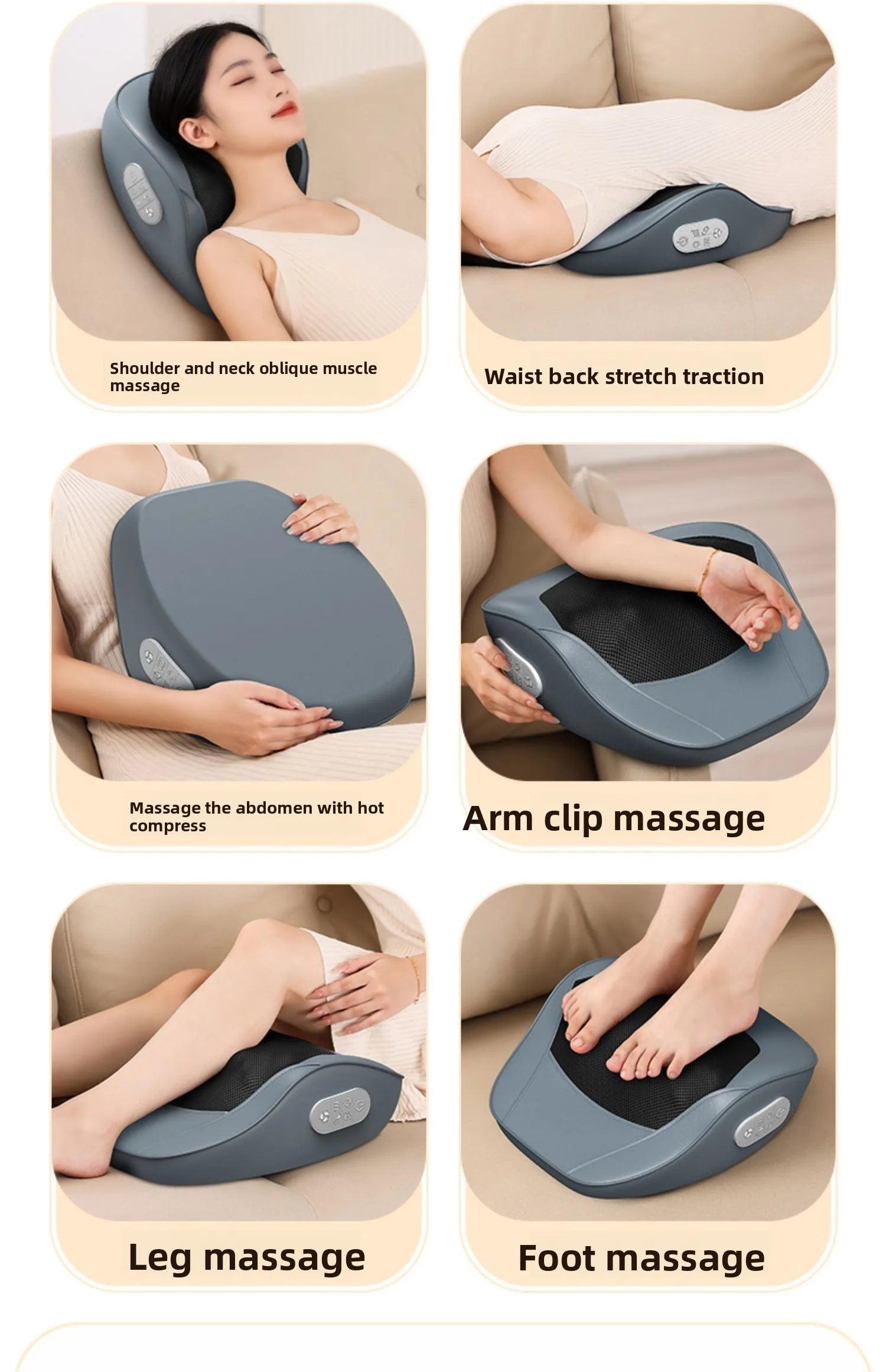 Back Massager for Deep Shiatsu Lower Back Neck Massager with Heat 3D Kneading Massage Pillow Shoulder Legs Gifts for Mom Dad Wom