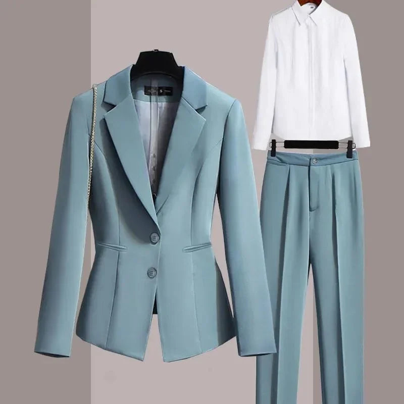 Two Pieces Sets Pants for Woman Shirt Outfits Blouse and Trousers Suits Office Women's 2 Pant Set Wear To Work Black Blazer Xxl