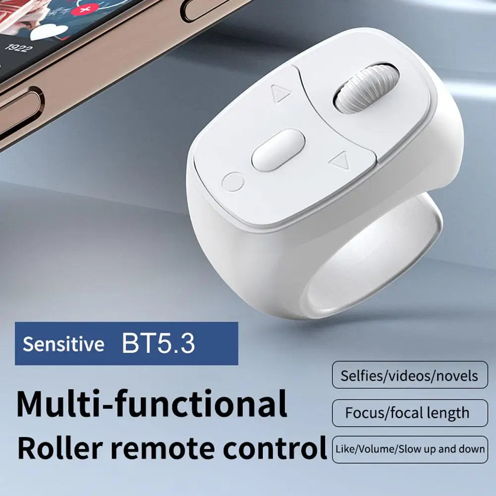 Fingertip Wireless Bluetooth Remote Control For Tiktok Remote Control APP Kindle Page Turner Scrolling Rings For Phones Camera