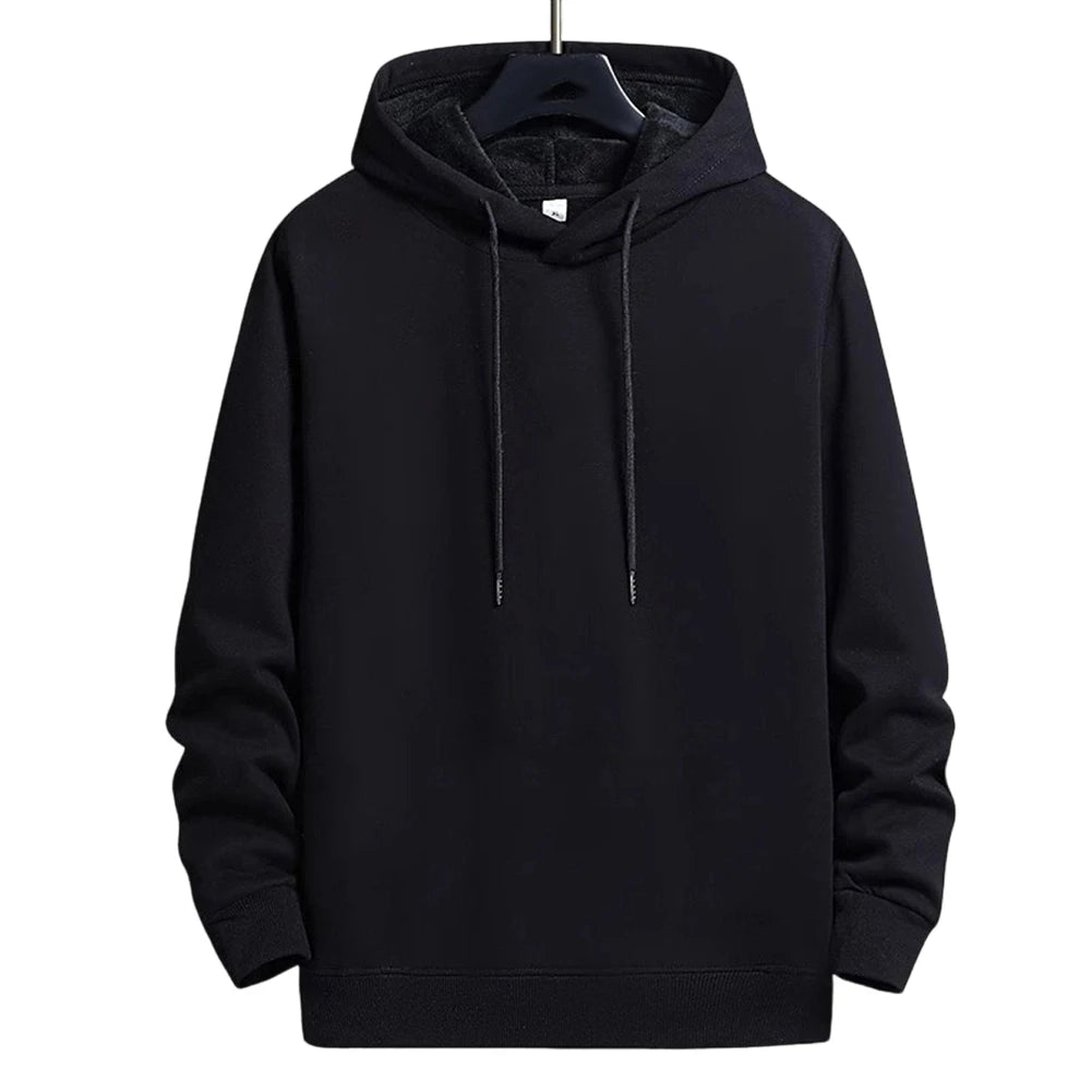 Mens Casual Hoodies Pullover Fleece Lined Long Sleeve Athletic Hooded Sweatshirt Suitable for Autumn and Winter Wear