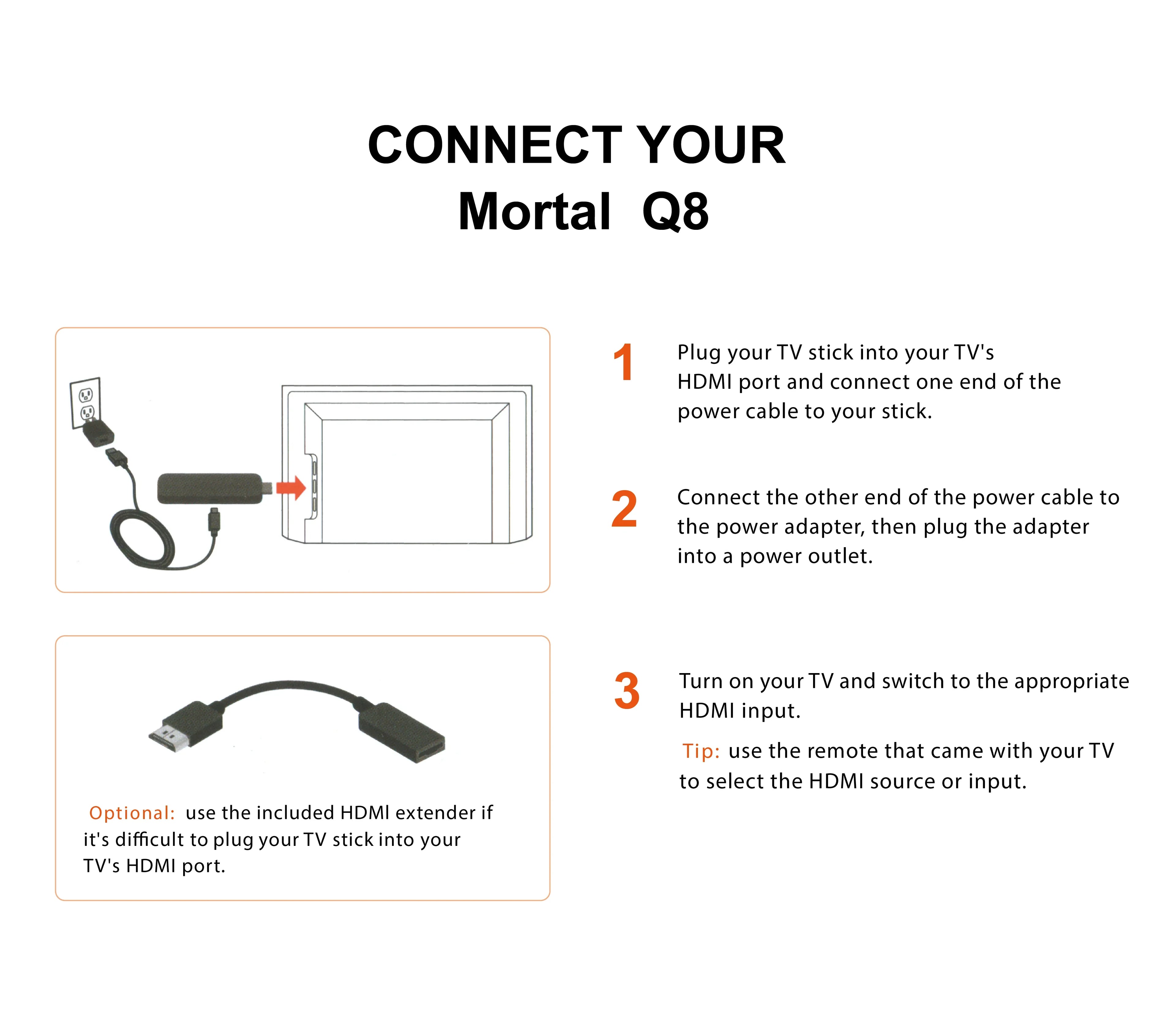 Q8 Smart Android14 TV Stick 8K@60fps WiFi 6 Voice Remote Global Version Rockchip RK3518 Netflix YouTube Live TV Box Factory Dire