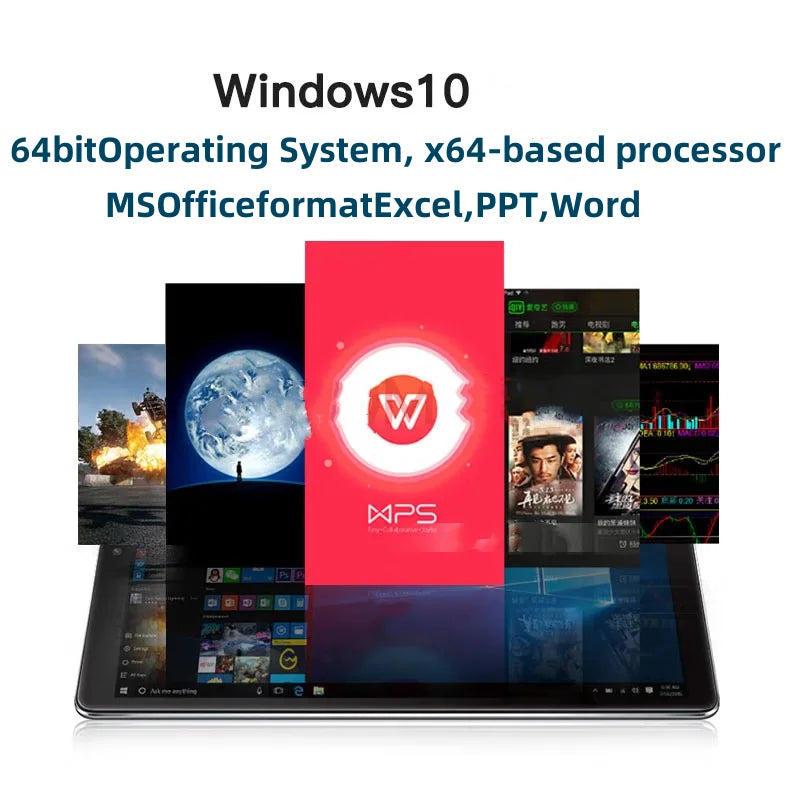 8GB RAM 128GB ROM Tablet PC 8 INCH 64 Bit x64 System Windows 10 Pocket  AR3 Dual Cameras Quad Core WIFI