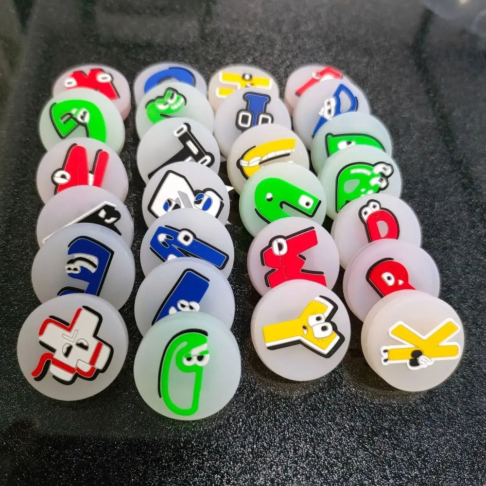 26 English Letters Tennis Shockproof Absorber Anti-Vibration Silicone Tennis Racquet Shock Absorber Shock Absorption Personality