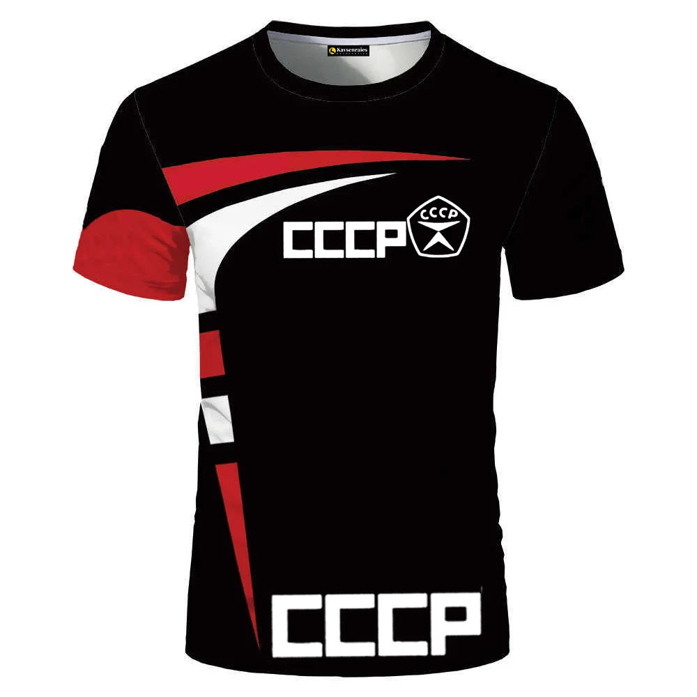 Russia Men's T-shirts Casual Fashion Summer New Russian Flag Short Sleeved Tops Tees Men's Clothing Oversized T-shirt Streetwear