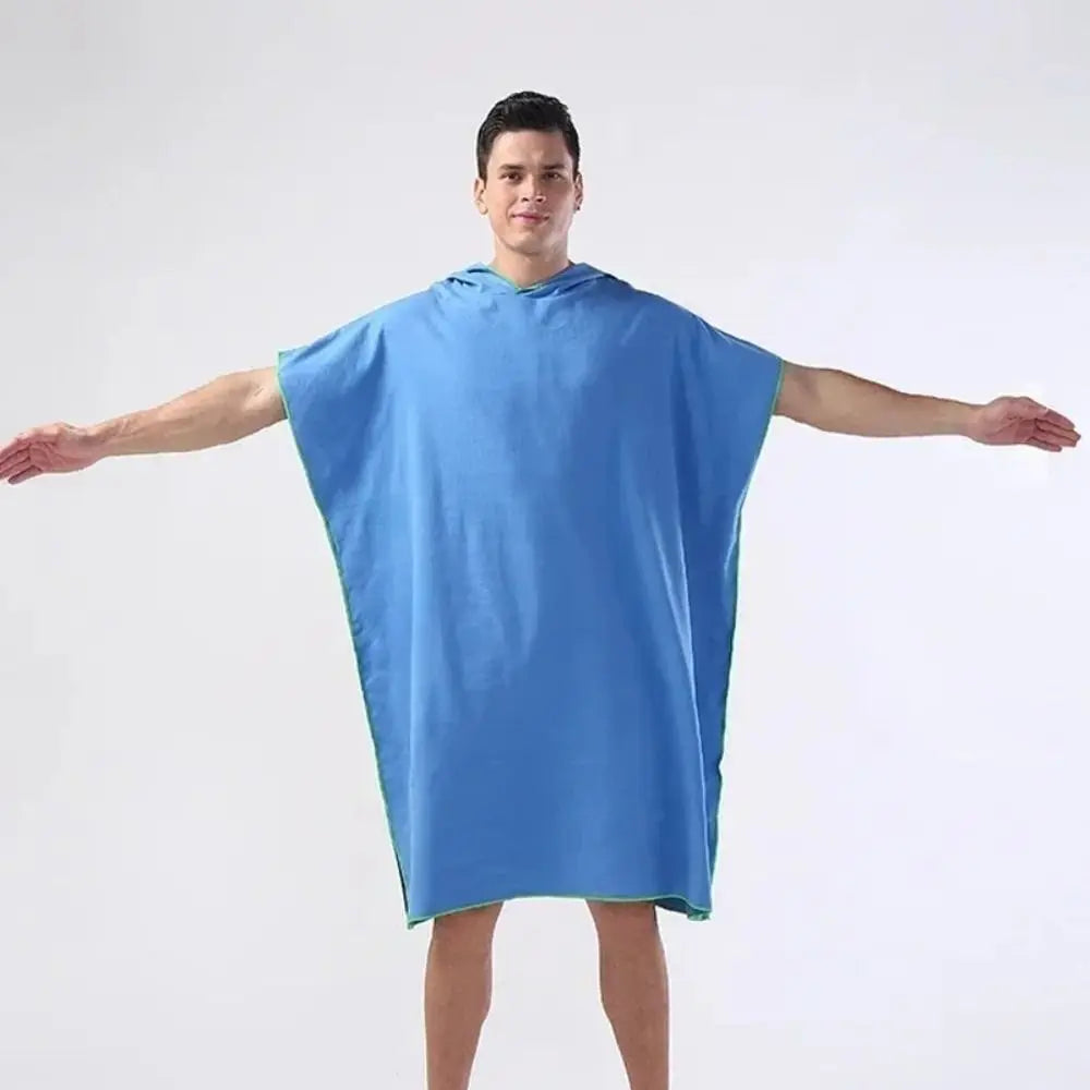 Microfiber Quick-drying Swimming Towels Absorbent Hooded Swimming Dry Towels Quick Dry Windproof Beach Poncho Towels Swimming