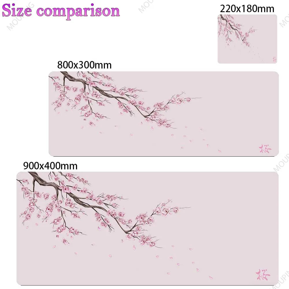 Japan Blue Sakura Gaming Mouse Pad Xl Purple Laptops Deskmat Cherry Blossom Mousepad Office Carpet Gamer Keyboard Computer Desks