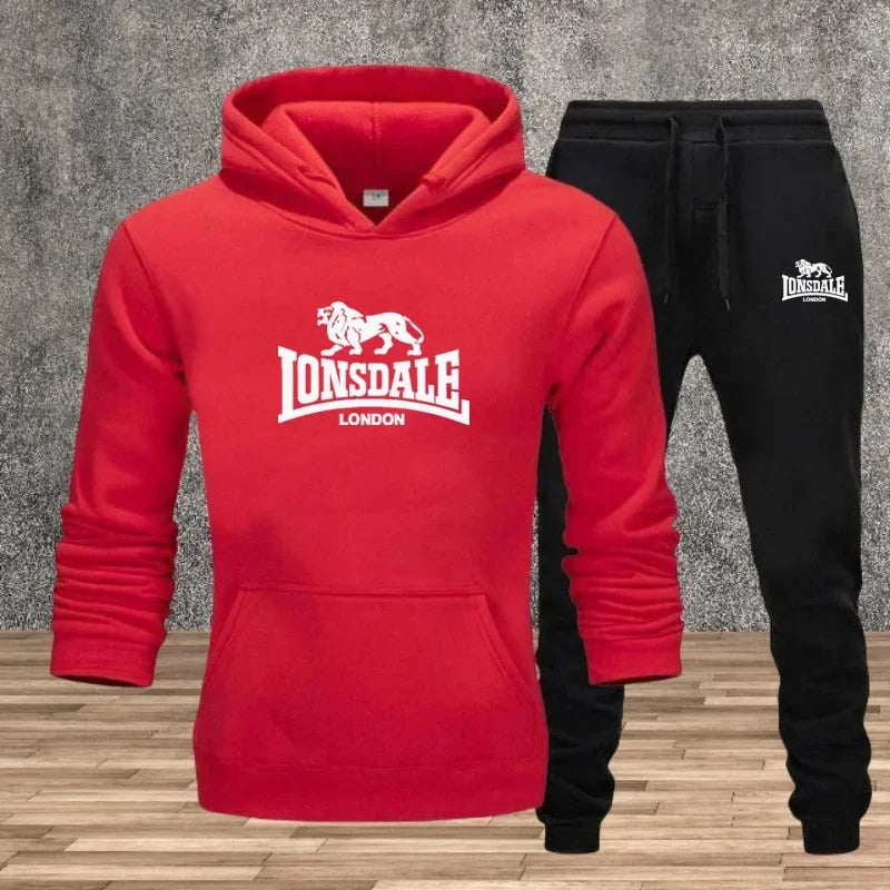 Men's Set Hooded Sweatshirts Sweatpants Autumn Winter Male Daily Casual Sports Jogger Suit 2026 Urban Fashion Hoodies Sportswear