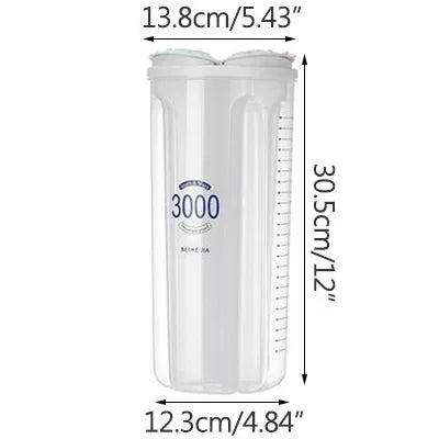 Grain Food Storage Tank and More: Kitchen Storage Box with Moisture-Proof Sealed Cans and Multi Grid Large Capacity Organizers