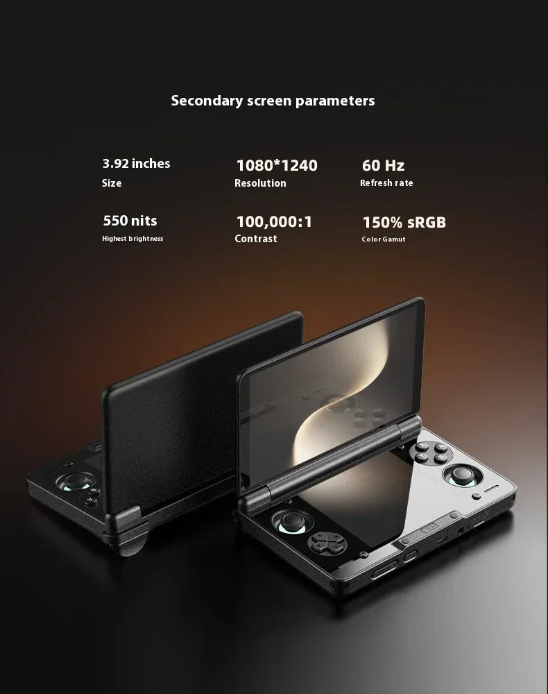 AYN Thor Dual Screen Flip Handheld Game Console 6" OLED 120 HZ 1080*1920 Screen SD 8Gen 2nd Version 16GB+1t Handheld Game Player