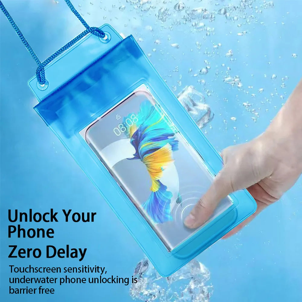 High Waterproof Sealing Swimming Bag Mobile Phone Pouch Large Size Transparent Underwater Dry Protection Bag for iPhone  Xiaomi