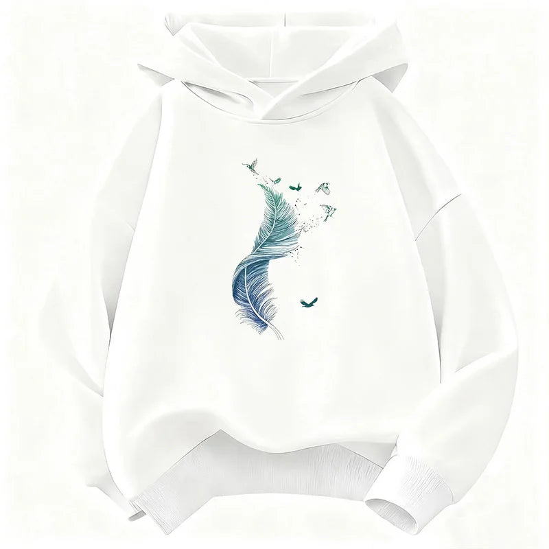 Vintage Leaf Design Hoodie Retro Children's Sweatshirt Hoody Casual Hoodies for Boys Girls Clothes Fashion