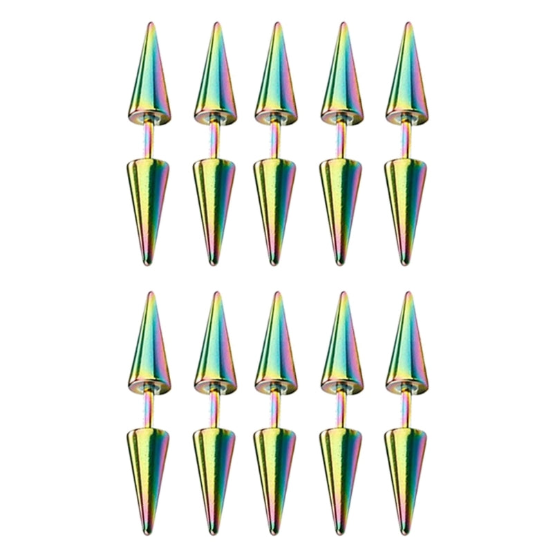 10PCS Hairpins Hair Accessories For Women Dreadlocks Cone Hair Decoration Clip For Braid Africa Stainless Steel Body Jewelry