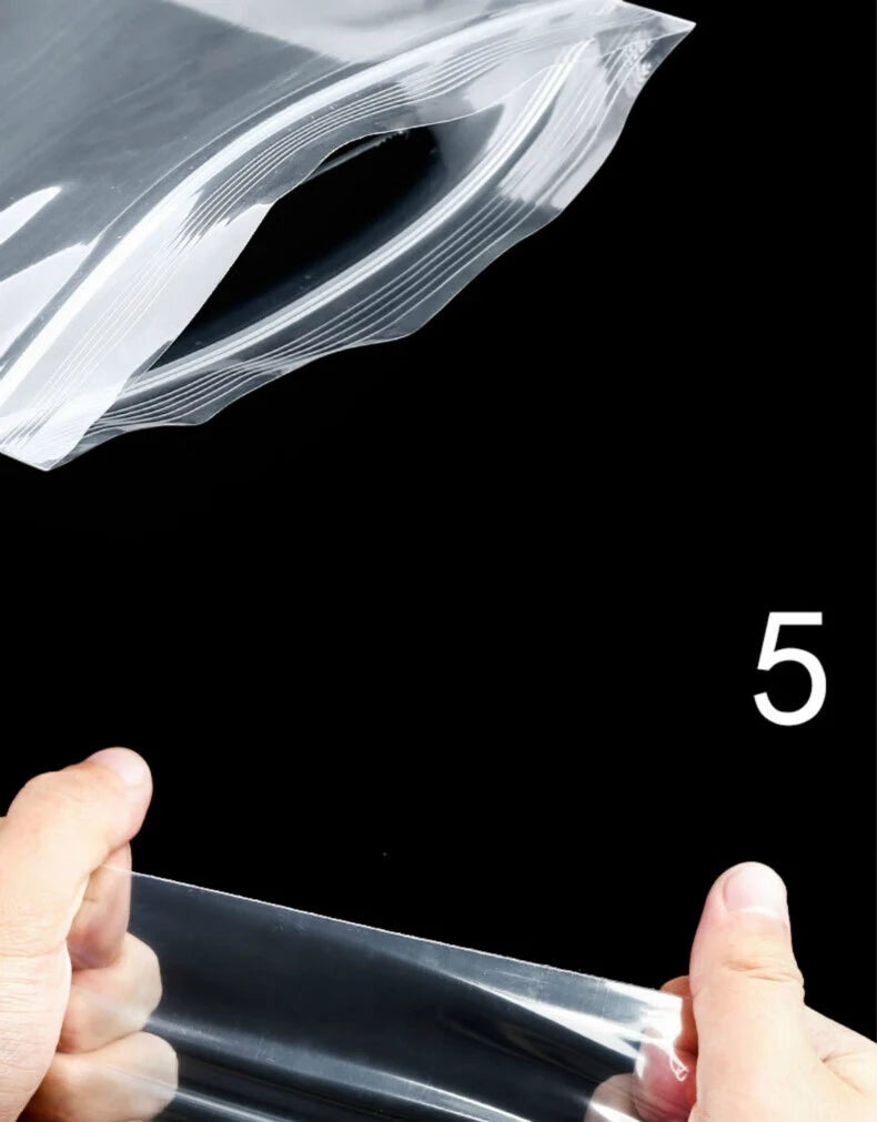100pcs Transparent Waterproof Phone Bags Self-Sealing Dustproof Disposable Protective Bag for All Phones-Touch Screen Compatible