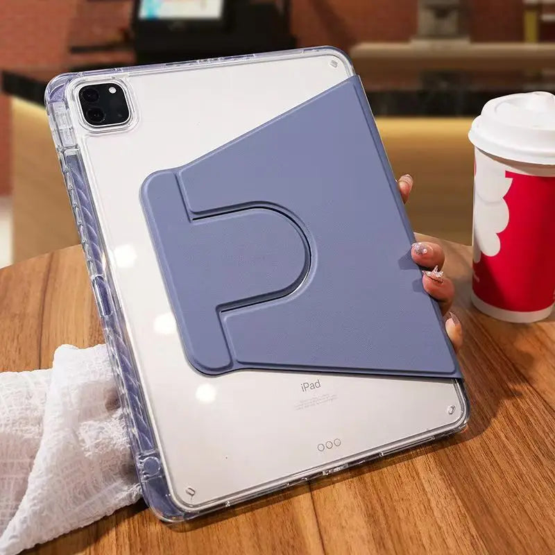 360 Rotation Case For Ipad Pro 12.9 Air 11 13 Pencil Holder Cover Ipad 10.2 7/8/9th 10th 11th 10.9 Air 5 4 3 2 9.7 Mini6 7 funda