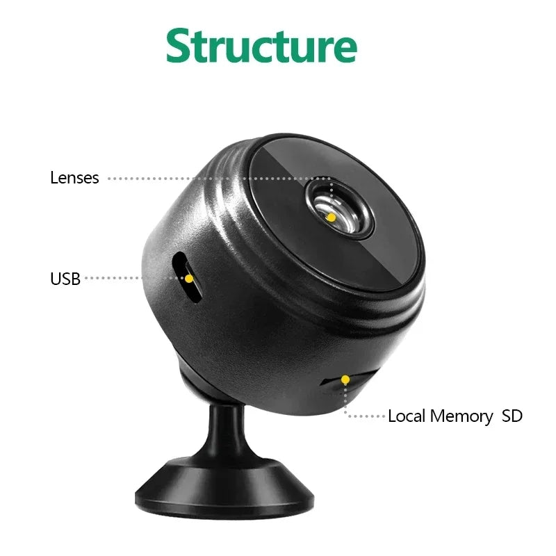 1080P WiFi Wireless Mini Security Camera HD Indoor Night Vision Motion Detection Secret Surveillance Home Protection SmartCamera