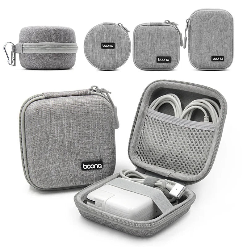 Shockproof Electronics Organizer Case for Power Adapter Cable Storage Bag Bluetooth Earphone Case Travel Small Tech Gadget Pouch