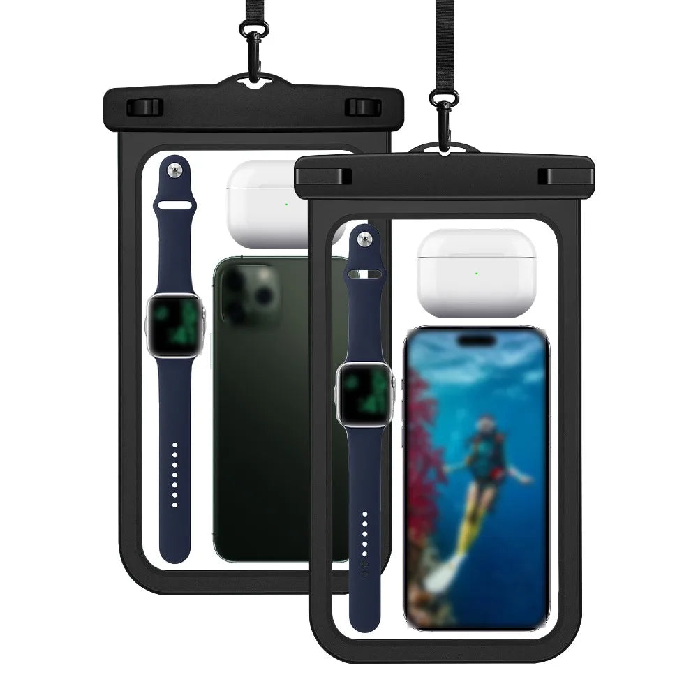 Waterproof Mobile Phone Bag Touchable Screen Large Capacity Phone Protector Pouch PVC Universal Underwater Dry Bag